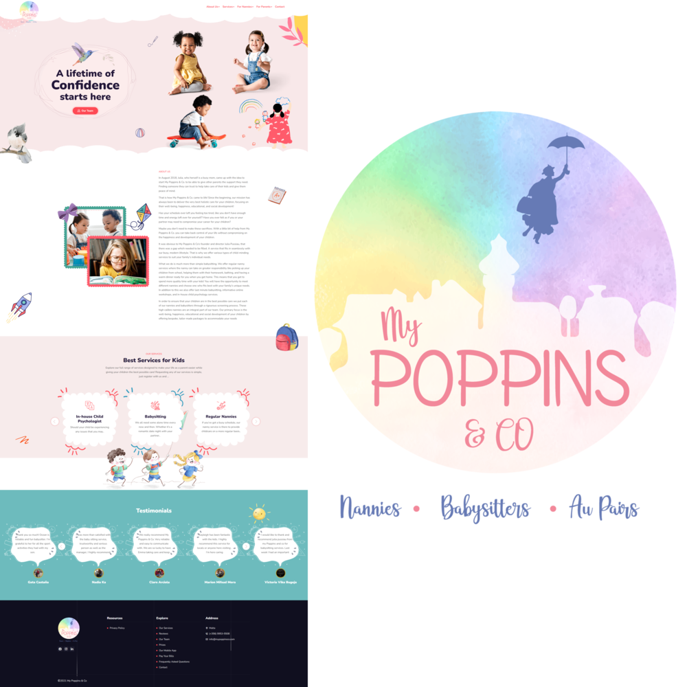 Nanny/Babysitter portfolio Shreenology Infotech